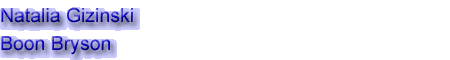 Natalia Gizinski & Boon Bryson